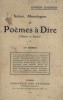 Scènes, monologues et poèmes à dire. (Théâtre et salons). (2 e série).. GAUBERT Ernest 