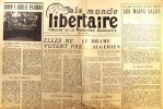 Le Monde libertaire N° 15. Organe de la Fédération anarchiste. Mensuel. Roger Monclin - Maurice Fayolle - Maurice Laisant - Maurice Joyeux…. LE MONDE ...