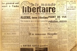 Le Monde libertaire N° 45. Organe de la Fédération anarchiste. Mensuel. Joyeux - Laisant - Rassinier .... LE MONDE LIBERTAIRE 
