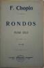 Rondos. Piano solo. N° 316.. CHOPIN 