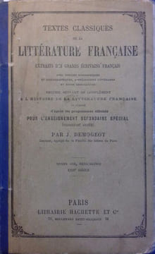 Textes classiques de la littérature française. Extraits des grands écrivains français. Enseignement secondaire spécial (troisième année). Moyen âge - ...