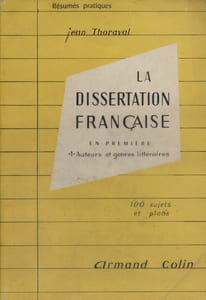 La dissertation française en première (Examen probatoire). Tome 1 seul : Auteurs et genres littéraires. Auteurs et genres littéraires.