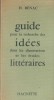Guide pour la recherche des idées dans les dissertations et études littéraires.. BENAC Henri 