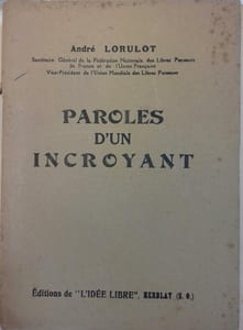 Paroles d'un incroyant. Deuxième série.