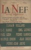 La Nef N° 9 : Romain Rolland - Pierre Jean Jouve - Emil Ludwig - Maurice Druon - Ramuz .... LA NEF 