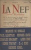 La Nef N° 8 : Duc de Broglie - Paul Léautaud - Charles Braibant - Louis Emié - Georges Izard .... LA NEF 