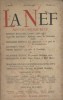 La Nef N° 14 : Romain Rolland - Claude Mauriac - Princesse Bibesco - Audiberti …. LA NEF 