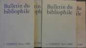 Bulletin du bibliophile. 1985. Année complète, 4 numéros.. BULLETIN DU BIBLIOPHILE 1985 