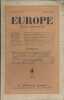 Europe. Revue mensuelle. 1946 N° 11. G. Monod - Max Deutsch - Gabriel Audisio - Aragon…. EUROPE 1946 