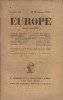 Europe. Revue mensuelle N° 23.. EUROPE 