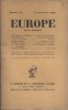 Europe. Revue mensuelle N° 35. Sherwood Anderson - Léon Werth - Lucien Jacques - Pierre Hamp.. EUROPE 