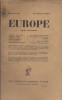 Europe. Revue mensuelle N° 49.. EUROPE 