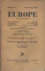 Europe N° 117 : Textes de Jakob Wassermann - Victor-Serge - André Spire - Kathleen Coyle ... Commentaires par Jean-Richard Bloch. Notes de lecture par ...