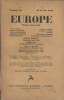 Europe N° 122 : Textes de Jean Jaurès - Denise Fontaine - Jules Supervielle - Théodore Dreiser - Panaït Istrati ... Commentaires par Jean-Richard ...