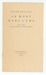 Plaquette de présentation. La Mort dans l’âme.