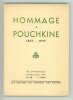 Hommage à Pouchkine. 1837-1937.. IVANOVSKY (Elisabeth). SCHAKHOWSKY (Zinaïda).