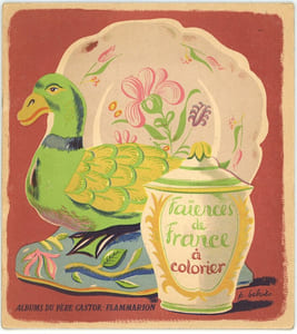 Faïences de France à colorier.