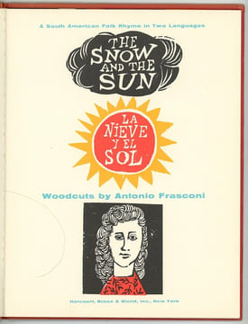 The Snow and the Sun.. FRASCONI (Antonio).
