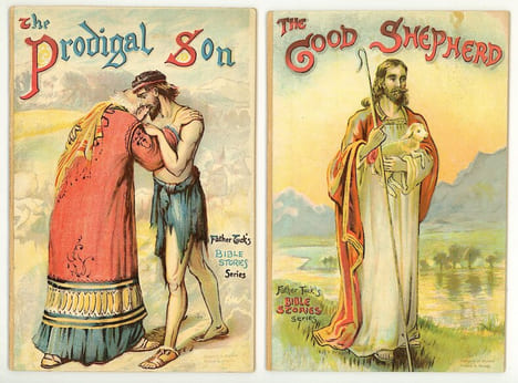 The Vineyard. The Good Samaritan. The Prodigal Son. The Good Shepherd. The Sower.. [Father Tuck’s Bible Stories Series].