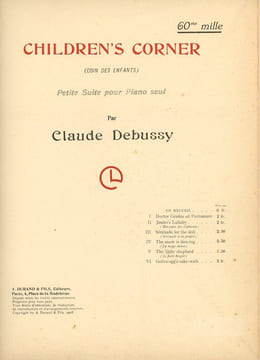 Children’s Corner. [Le Coin des enfants].. DEBUSSY (Claude).