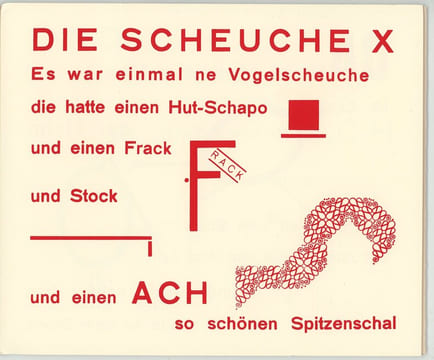 Die Scheuche. [L’Epouvantail].. SCHWITTERS (Kurt). STEINITZ (Käte). VAN DOESBURG (Theo).