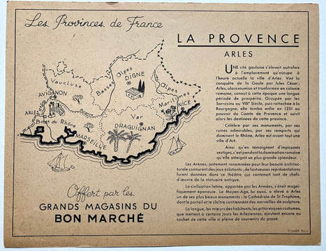 L’Alsace, L’Auvergne, La Bourgogne, La Bretagne, Flandre Artois Picardie, La Provence.. [Découpages]. Tolmer.