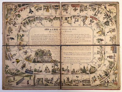 Jeu de l’oie, renouvelé des Grecs.