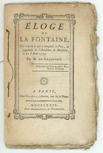 Eloge de La Fontaine.
