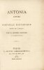 Antonia (1745) : nouvelle historique imit&eacute;e de l'anglais. MARMIER (Xavier)