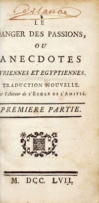 Le danger des passions ou anecdotes syriennes et égyptiennes