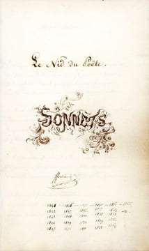Le nid du poëte. Sonnets.. FERTIAULT (François)