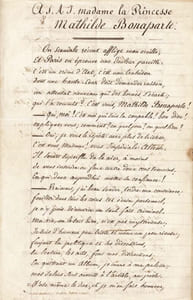 A S.A.I. Madame la Princesse Mathilde Bonaparte