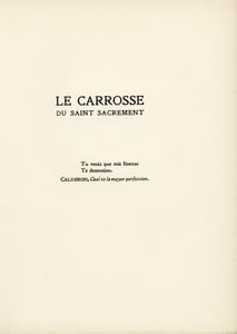 Le Carrosse du saint-sacrement