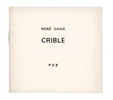 Crible. CHAR (Ren&eacute;)