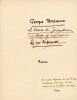 Archive. BORDONOVE (Georges)