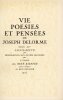 Vie po&eacute;sies et pens&eacute;es de Joseph Delorme. SAINTE-BEUVE (Charles-Augustin) ; MATHIEU (Lucien, ill.)