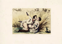 Ensemble de 12 lithographies érotiques, dont 6 en couleurs d'une même suite