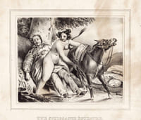 Ensemble de 12 lithographies érotiques, dont 6 en couleurs d'une même suite