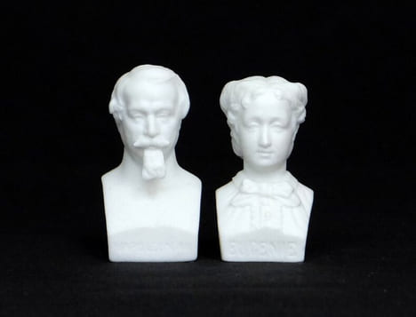 [Bustes de l'empereur Napoléon III et de l'impératrice Eugénie]. MANUFACTURE DE JEAN-MARIE OU JEAN-BAPTISTE GILLE, DIT GILLE JEUNE
