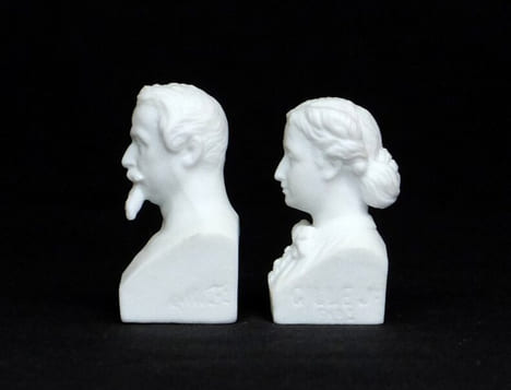 [Bustes de l'empereur Napoléon III et de l'impératrice Eugénie]. MANUFACTURE DE JEAN-MARIE OU JEAN-BAPTISTE GILLE, DIT GILLE JEUNE