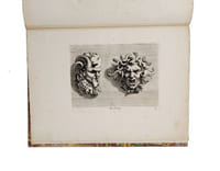 Diverses figures à l'eau forte de petits Amours, Anges vollants, et Enfans, propre a mettre sur frontons portes et autres lieux. Ensemble plus.rs sortes de masques de l'invention de Paul Farinaste italien.