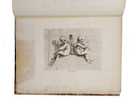 Diverses figures à l'eau forte de petits Amours, Anges vollants, et Enfans, propre a mettre sur frontons portes et autres lieux. Ensemble plus.rs sortes de masques de l'invention de Paul Farinaste italien.