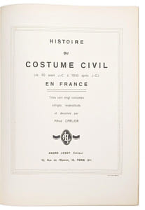 Histoire du costume civil (de 80 avant J.-C. à 1930 après J.-C.) en France