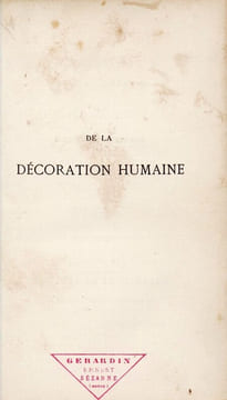 De la décoration humaine. Hygiène de la beauté. ALPHÉE CAZENAVE (Pierre Louis)