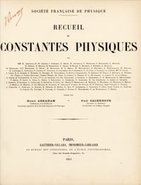 Recueil de constantes physiques