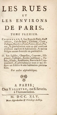 Les rues et les environs de Paris