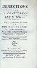 Directions pour la conscience d'un Roi, composées pour l'instruction de Louis de France, duc de Bourgogne.. FÉNELON (François de Salignac de la Mothe)