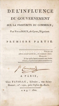 De l'influence du gouvernement sur la prospérité du commerce