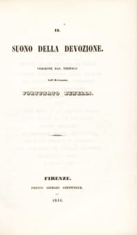 Il suono della devozione, versione dal tedesco dell avvocato Fortunato Benelli