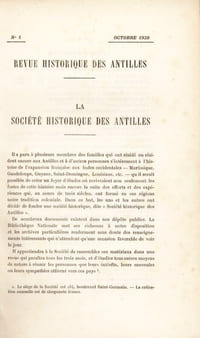 Revue historique des Antilles